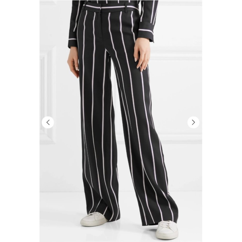Equipment Arwen Striped Twill Wide-leg Pants